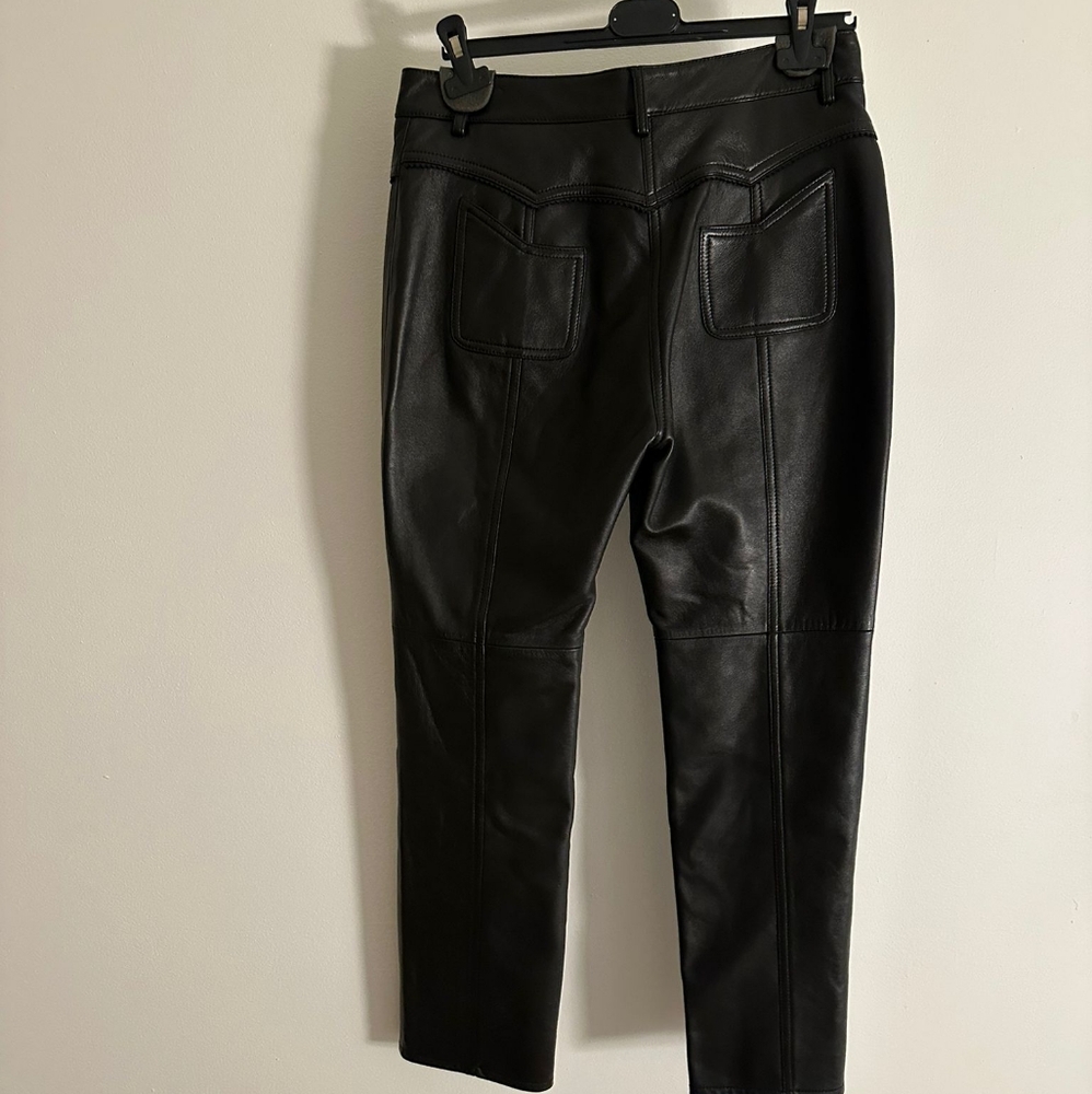 Black leather Coach pants - size 6